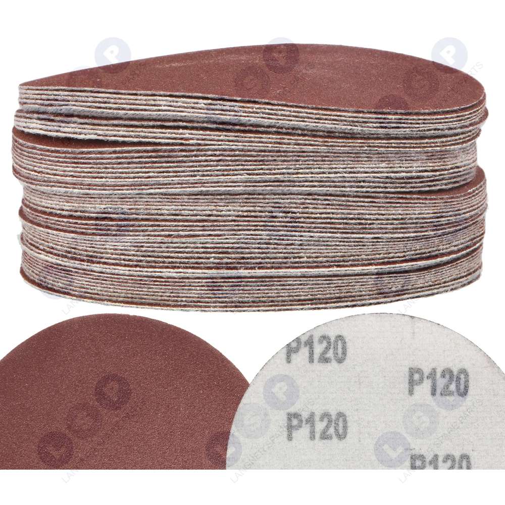 Brúsny papier, kotúče na suchý zips 125 mm pre uhlovú brúsku P120, 50 ks
